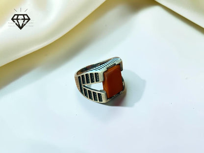 Red Aqeeq Ring