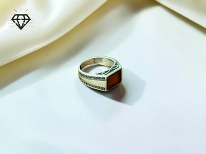 Red Aqeeq Ring