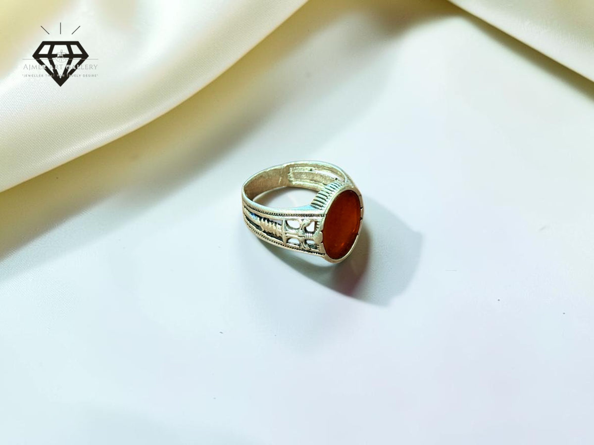 Red Aqeeq Ring