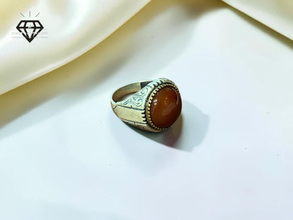Red Aqeeq Ring