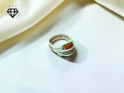 Red Aqeeq Ring
