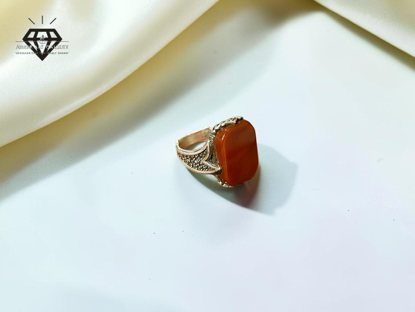 Red Aqeeq Ring