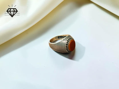 Red Aqeeq Ring