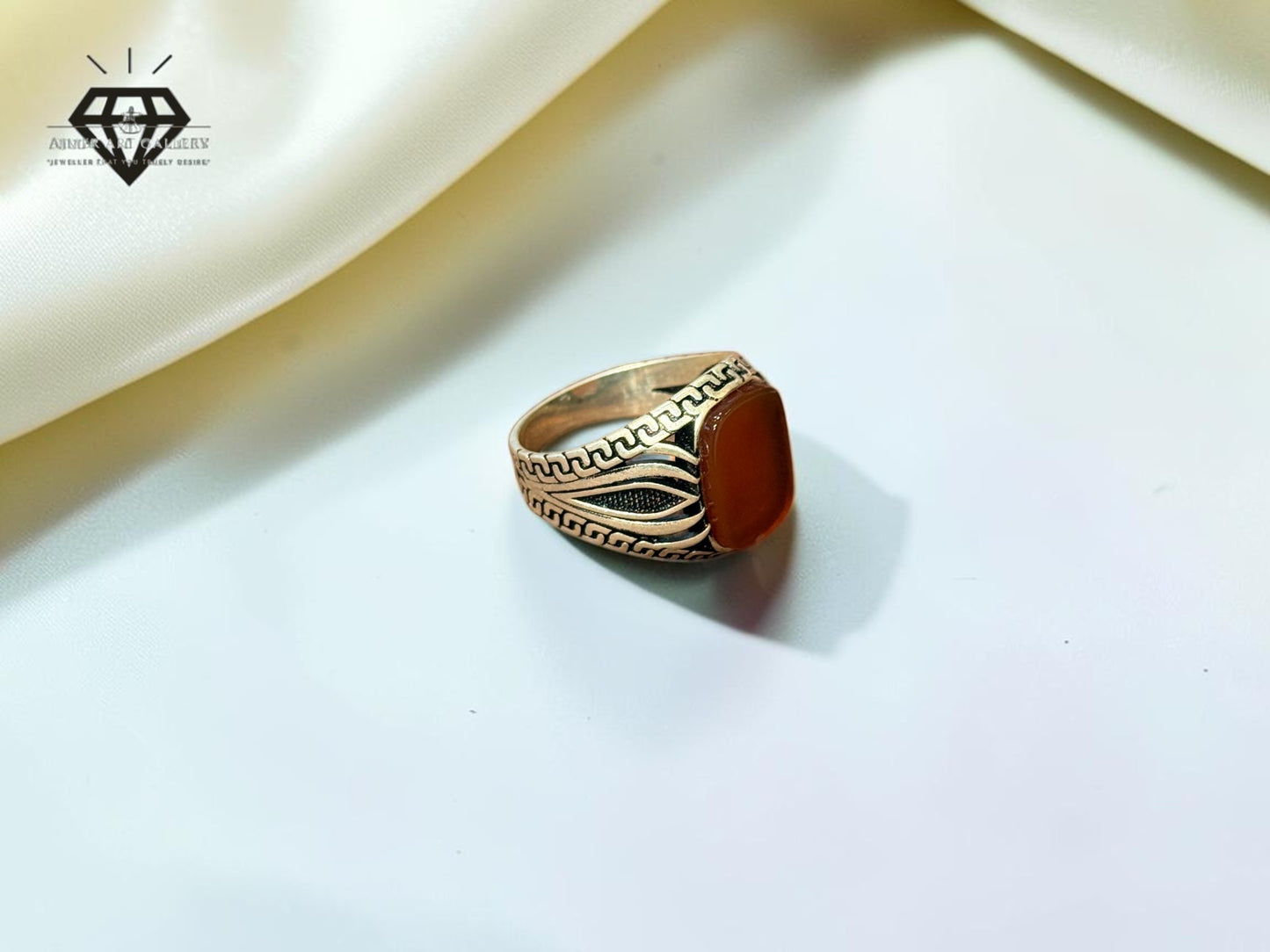 Red Aqeeq Ring