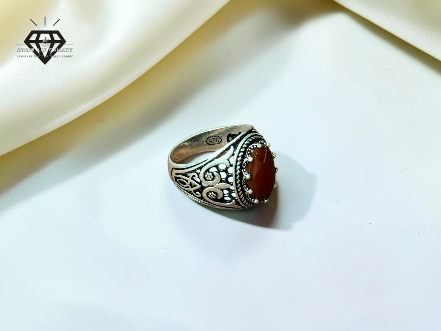 Red Aqeeq Ring