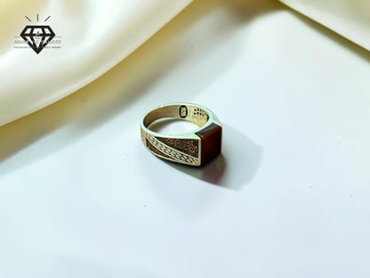 Red Aqeeq Ring