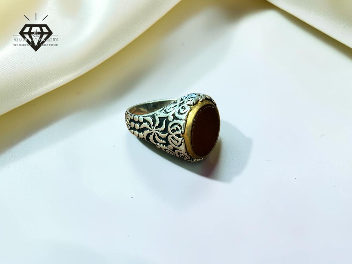 Red Aqeeq Ring