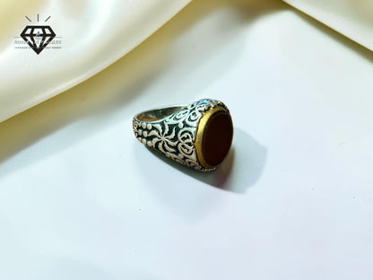 Red Aqeeq Ring