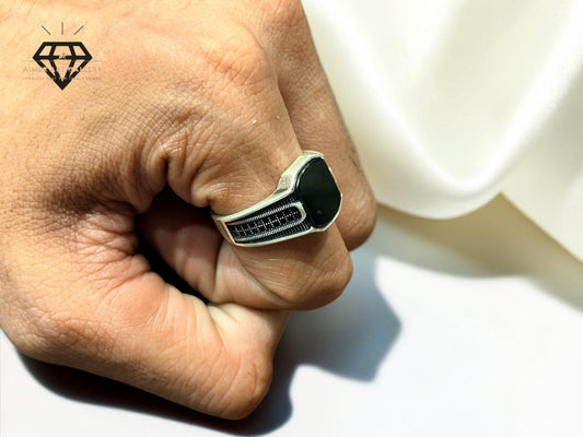 Black Aqeeq Ring