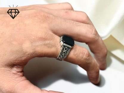 Black Aqeeq Ring