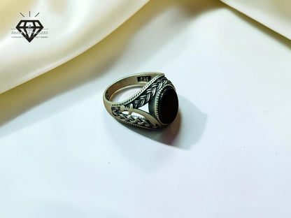 Black Aqeeq Ring