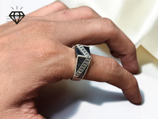 Black Aqeeq Ring
