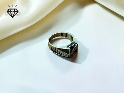 Black Aqeeq Ring