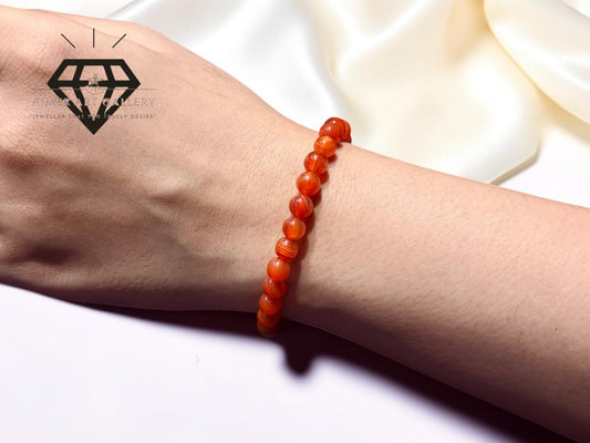Red Aqeeq Gemstone Bracelet