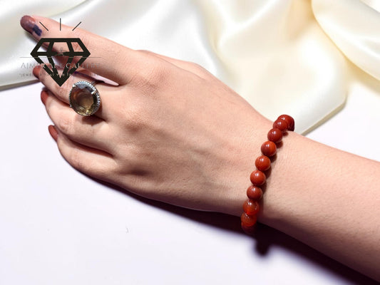Red Aqeeq Gemstone Bracelet