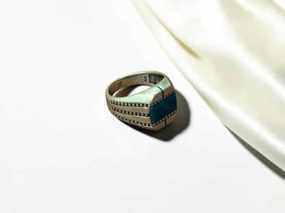 Green Aqeeq / Agate Ring