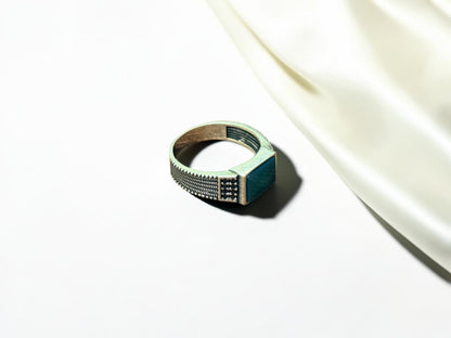 Green Aqeeq / Agate Ring