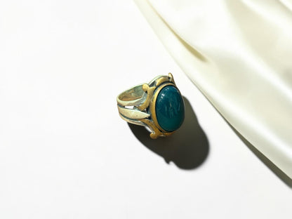 Green Aqeeq / Agate Ring