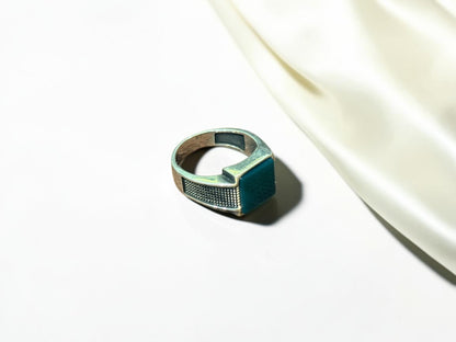 Green Aqeeq / Agate Ring