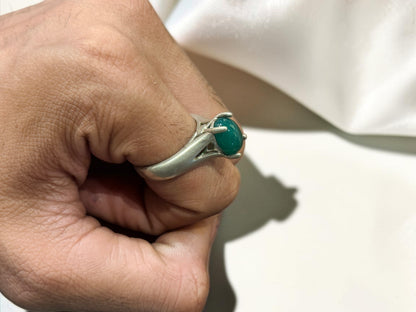 Green Aqeeq / Agate Ring