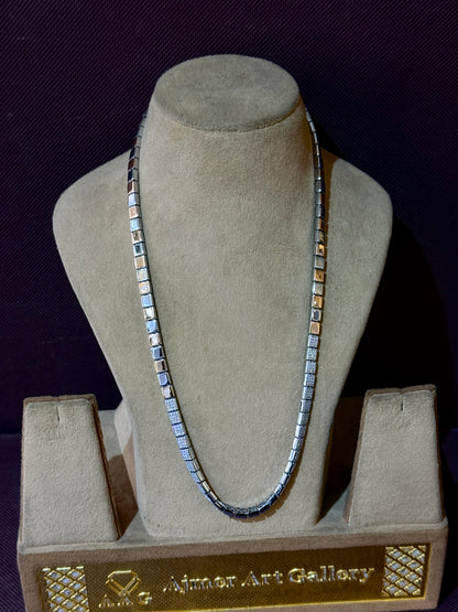 Box link / Tennis inspired design Chain for Men