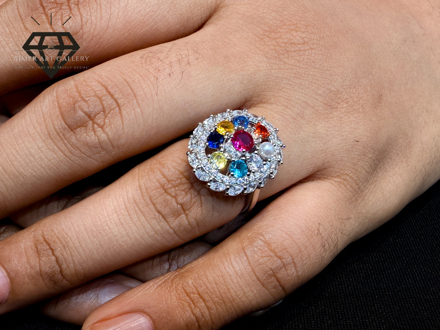 Colorful Zirconia diamond Women Ring