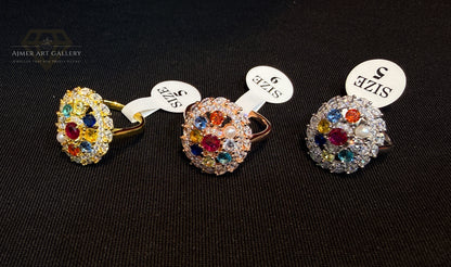 Colorful Zirconia diamond Women Ring