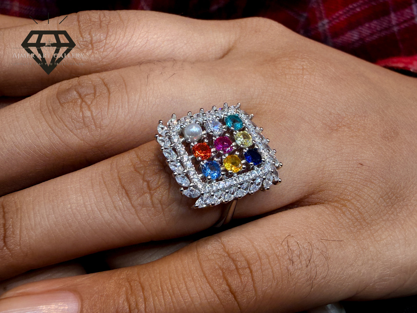 Colorful zirconia diamond Ring for women
