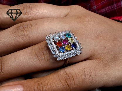Colorful zirconia diamond Ring for women