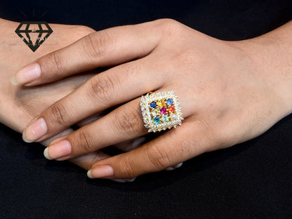 Colorful zirconia diamond Ring for women