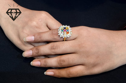 Colorful zirconia diamond Ring for women