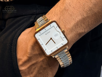 TITAN SILVER WATCH FOR MEN'S