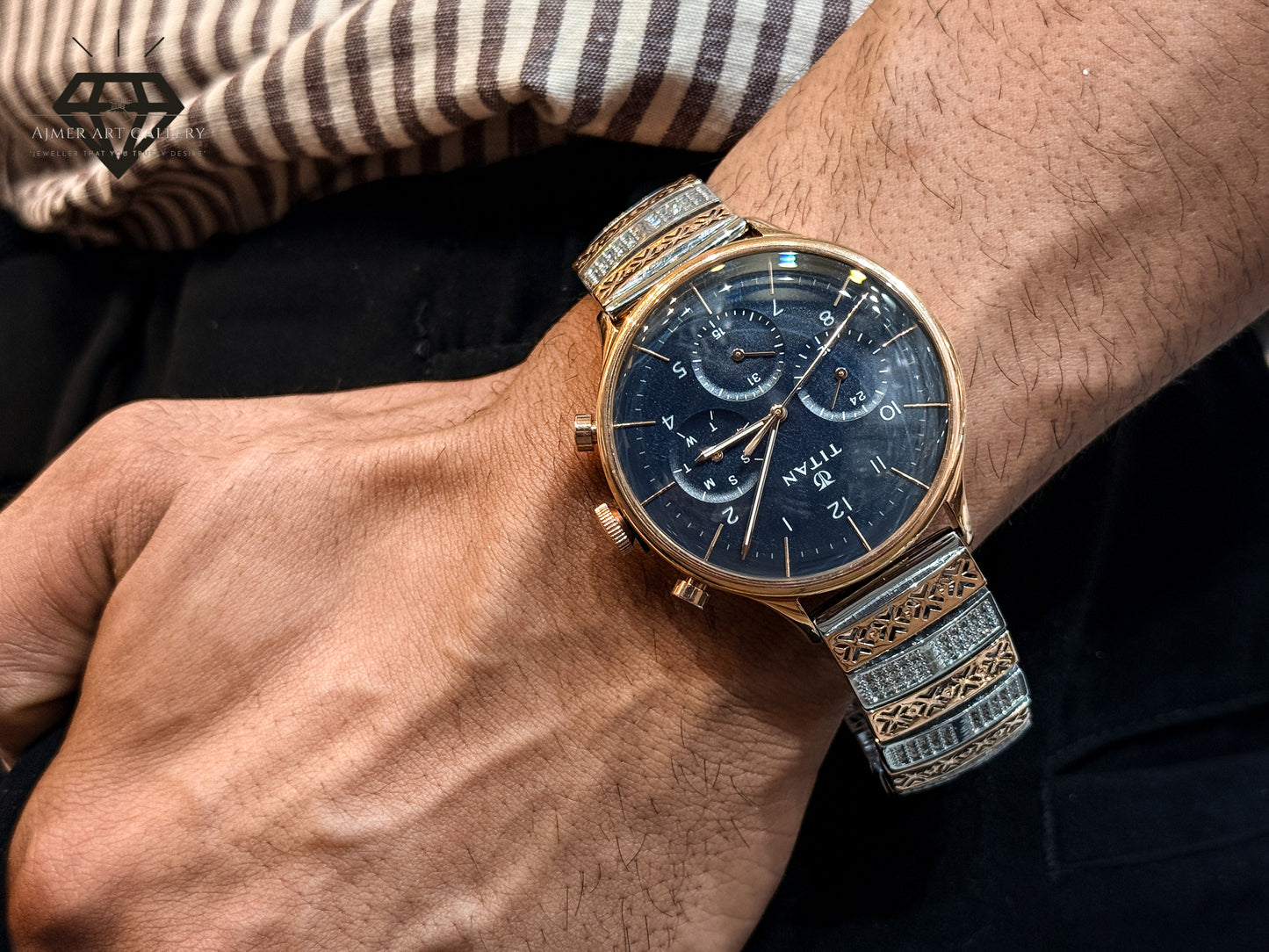TITAN SILVER WATCH FOR MEN'S