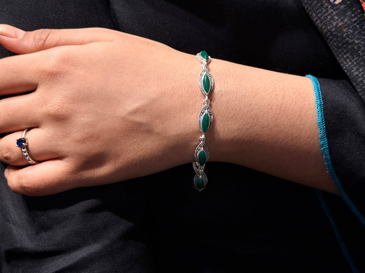 Premium Green Gemstones Bracelet For Women