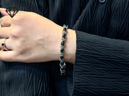 Marcasite Bracelet With Black Stone For Women