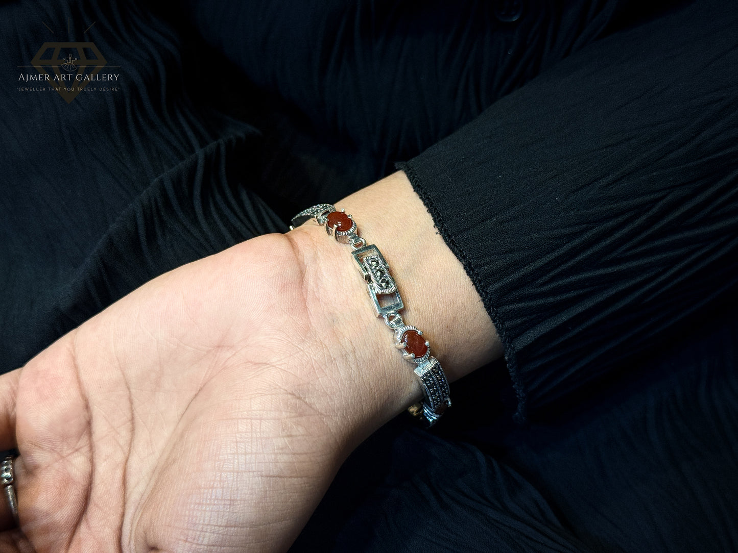Marcasite Bracelet With Multiple Stone For Women