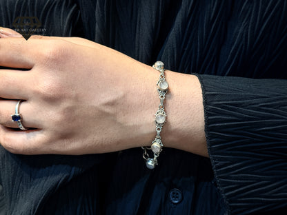 Bracelet With Premium White Stones For Women