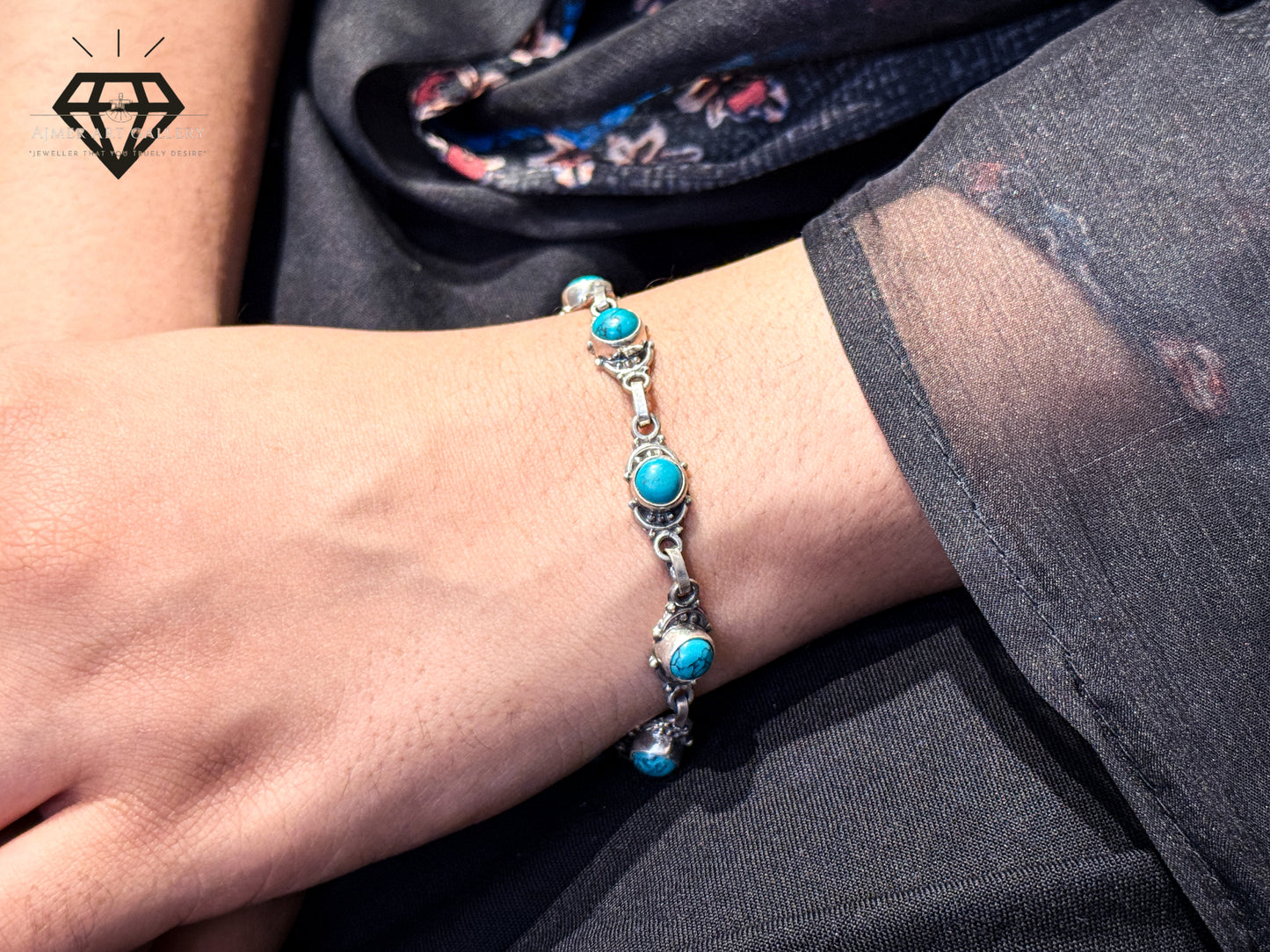 Blue Synthetic Stone Bracelet For Women