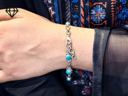 Blue Synthetic Stone Bracelet For Women