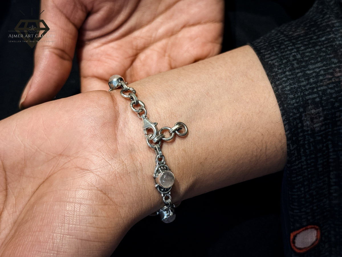 Premium White Gemstones Bracelet For Women