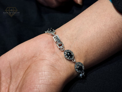 Premium Black Gemstones Bracelet For Women