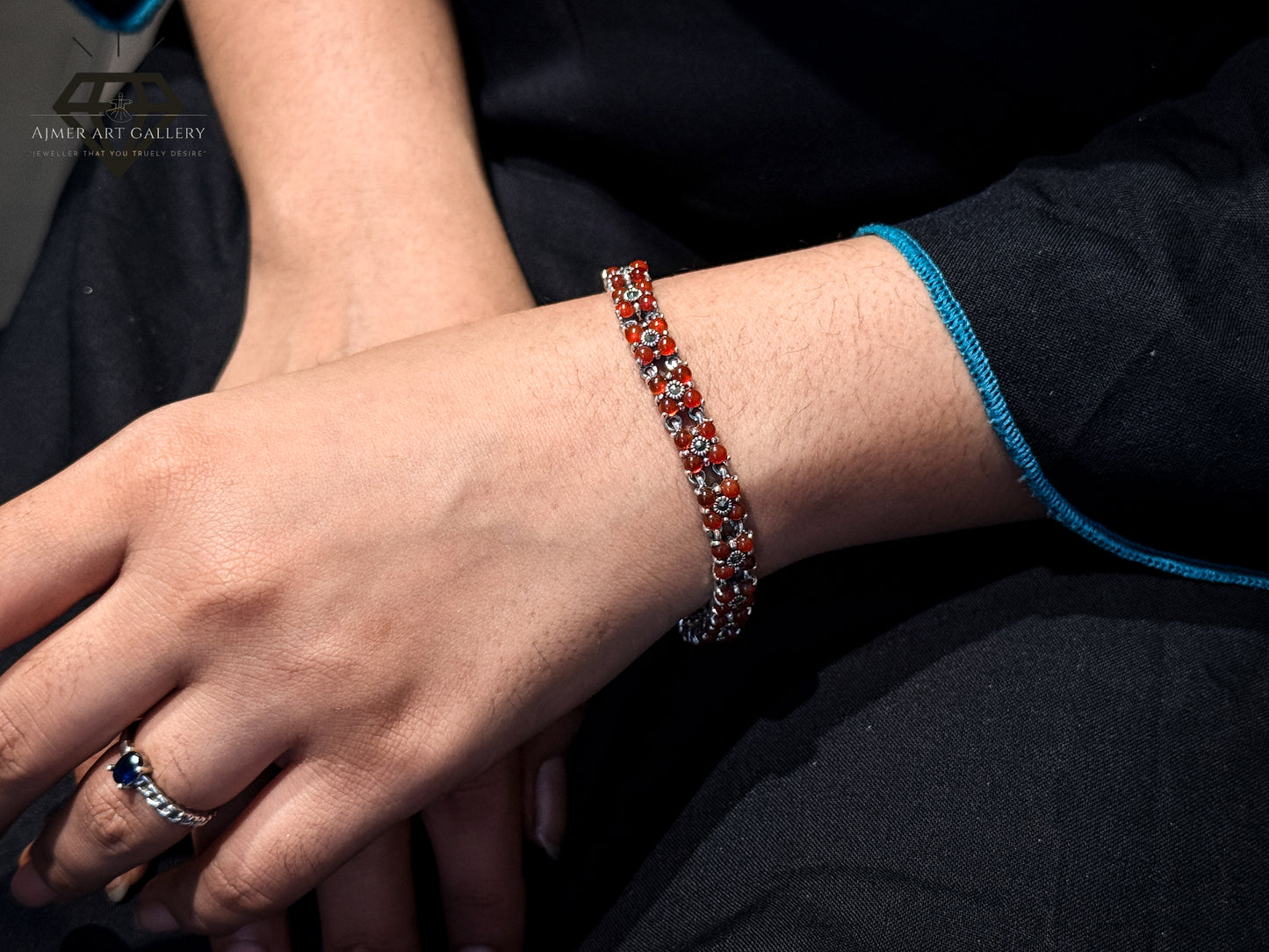 Premium Red Gemstones Bracelet For Women