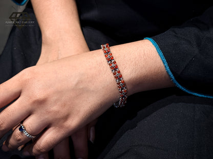 Premium Red Gemstones Bracelet For Women