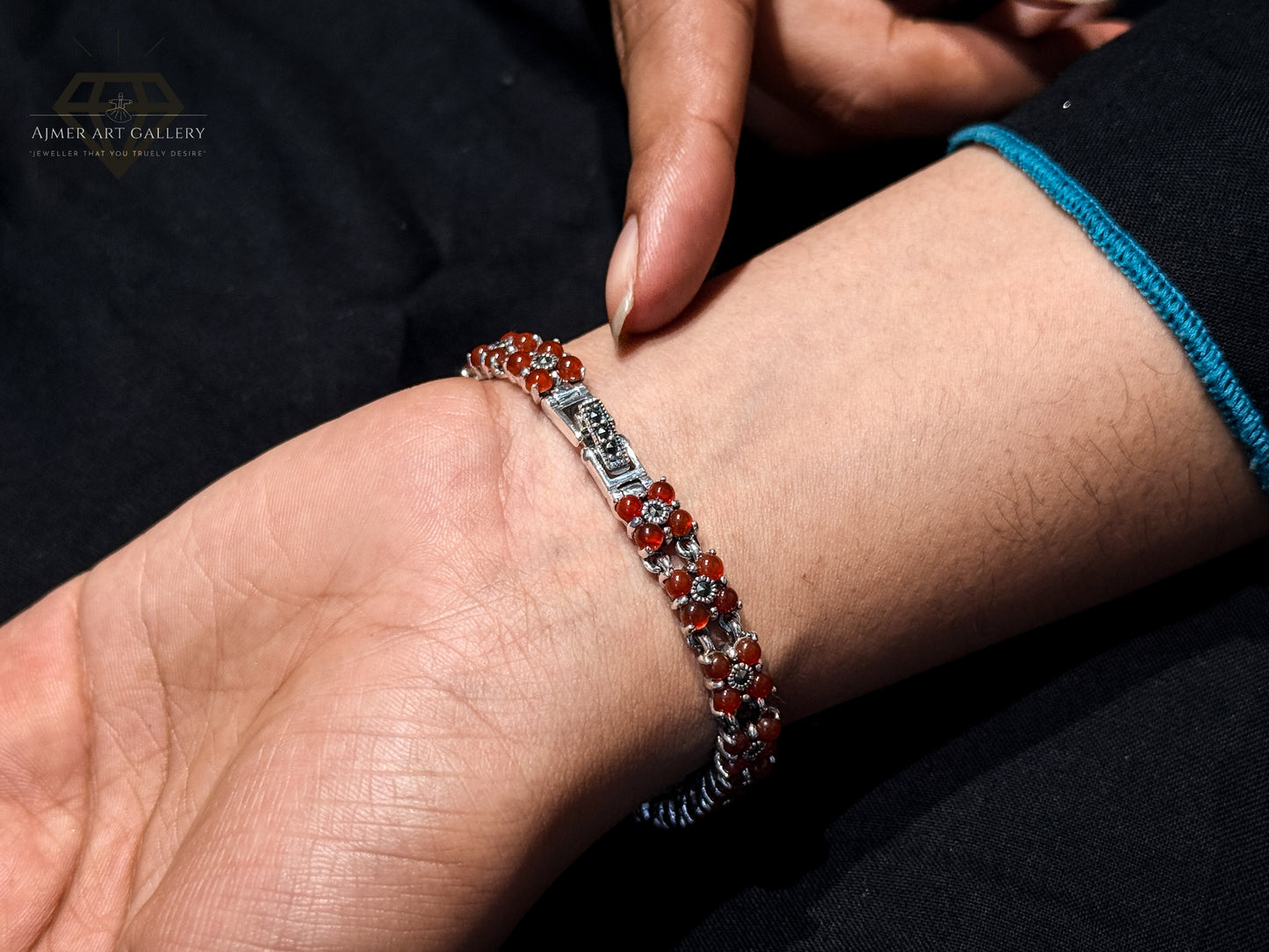 Premium Red Gemstones Bracelet For Women