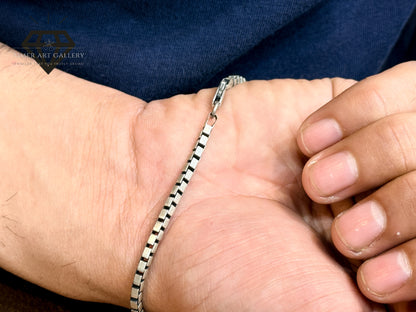 Sleek Sterling Silver Bracelet for Men