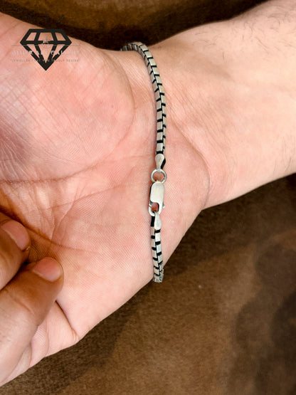 Sleek Sterling Silver Bracelet for Men