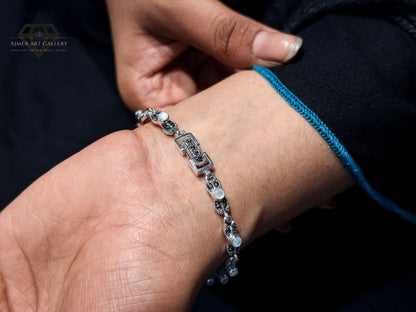 white Gemstones Bracelet For Women