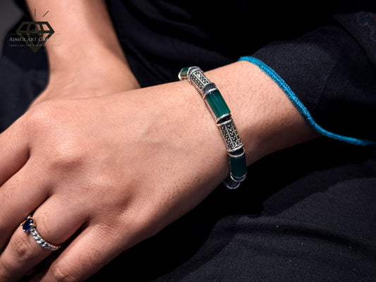 Premium Green Gemstone Bracelet For Women