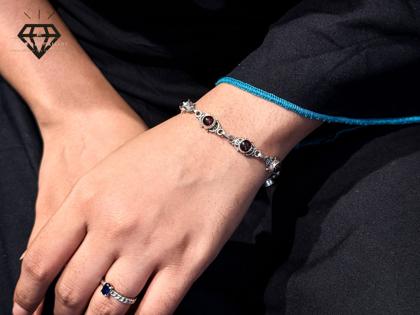 Premium Black Gemstones Bracelet For Women