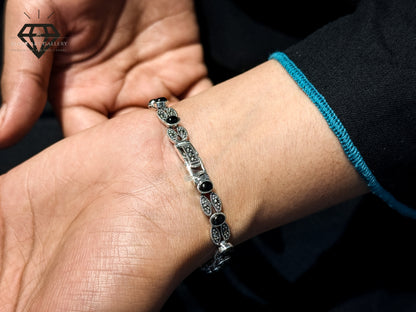 Premium Black Gemstones Bracelet For Women